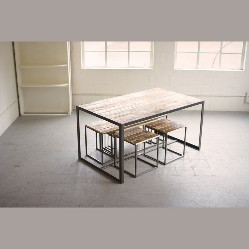 Kalalou - CQ7363 - Set Of Nine Recycled Wood And Display - Gray
