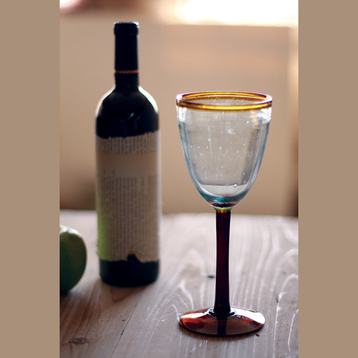 Kalalou - CRL105 - Eight Ounce Wine Glass - Brown