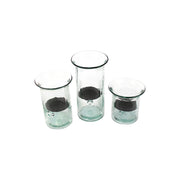 Kalalou - CV501 - Set Of Three Recycled Glass Votive Cylinders - Clear