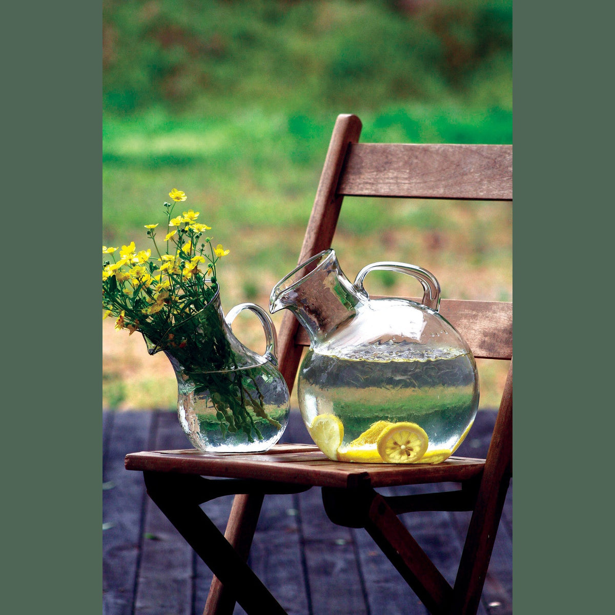 Kalalou - CV5608 - Glass Tilted Pitcher - Clear