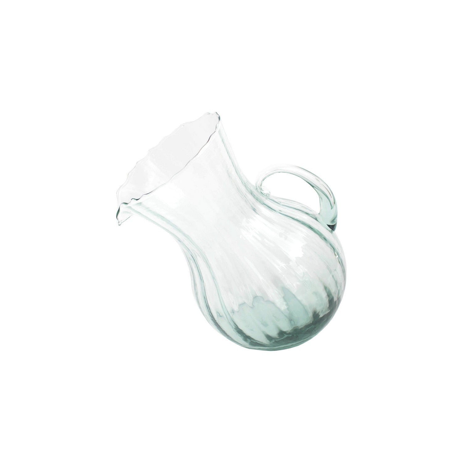 Kalalou - CV810 - Ribbed Tilted Pitcher - Clear