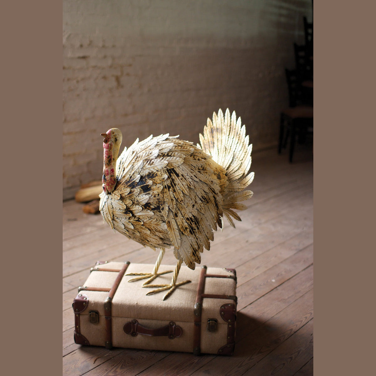 Kalalou - CZG1070 - Painted Turkey - White