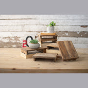 Kalalou - NDA2174 - Repurposed Rectangle Wooden Riser - Brown