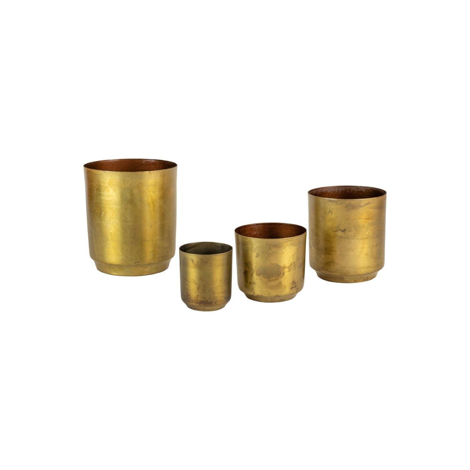 Kalalou - NDE1090 - Set Of 4 Flower Pots - Gold