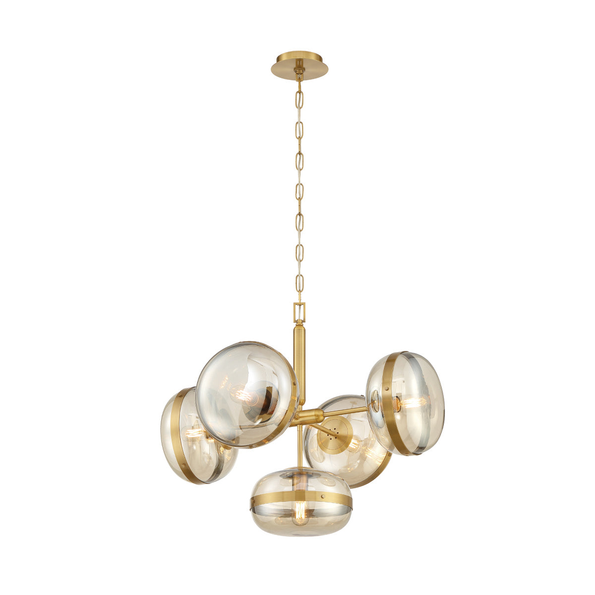 Eurofase - 38129-018 - Five Light Chandelier - Nottingham - Brass