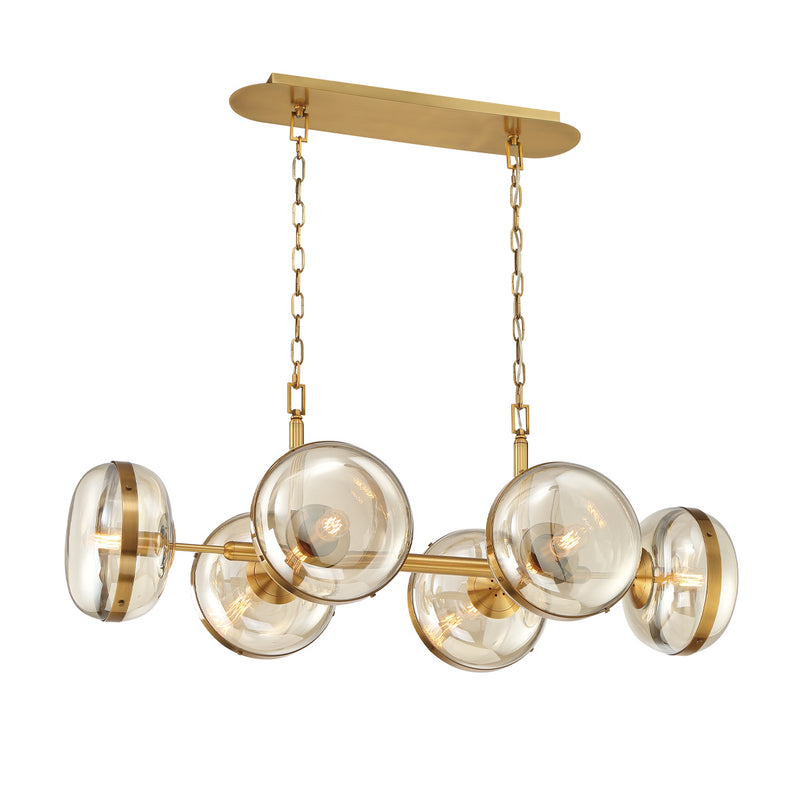 Eurofase - 38130-014 - Six Light Chandelier - Nottingham - Brass