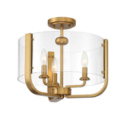 Eurofase - 38156-014 - Three Light Semi Flush Mount - Campisi - Gold
