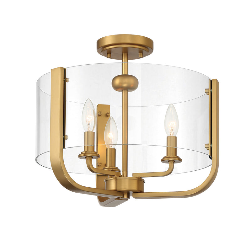 Eurofase - 38156-014 - Three Light Semi Flush Mount - Campisi - Gold