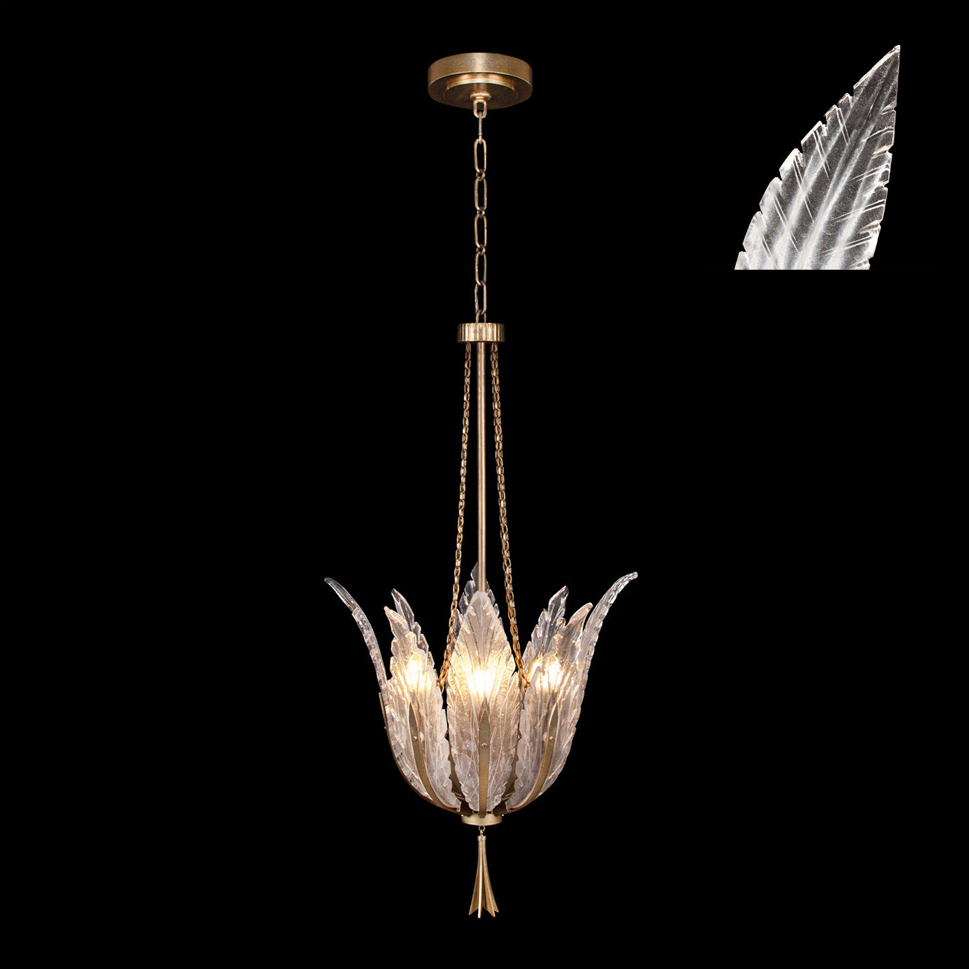 Fine Art - 893940-21ST - Four Light Pendant - Plume - Gold