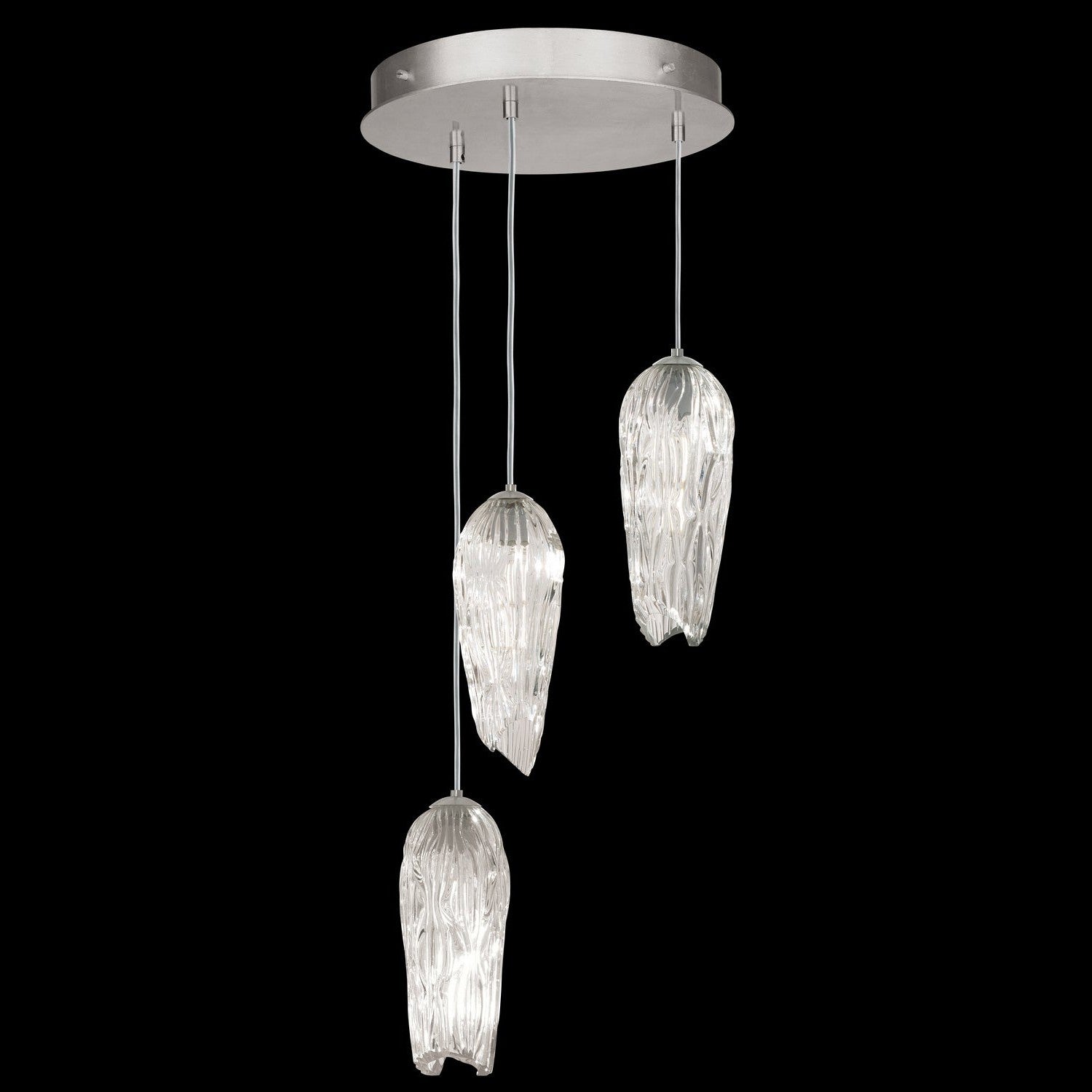 Fine Art Handcrafted Lighting - 911840-1ST - Three Light Pendant - Las Olas - Silver