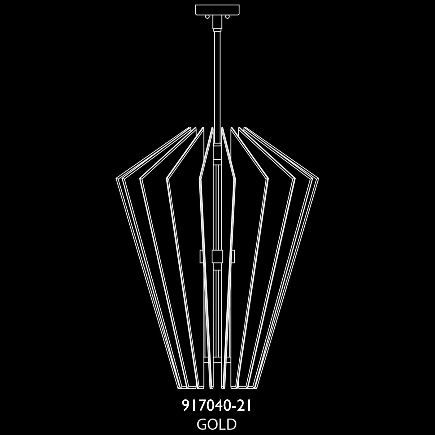 Fine Art - 917040-21ST - LED Pendant - Newton - Gold