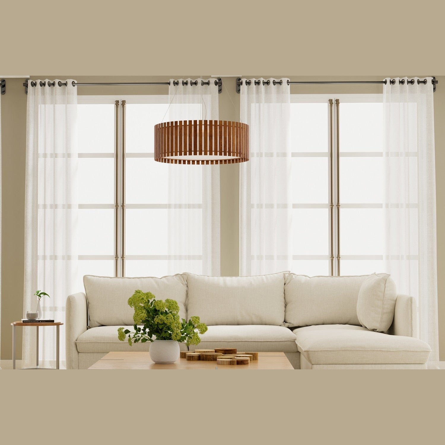 Accord Lighting - 1092.06 - One Light Pendant - Slatted - Imbuia