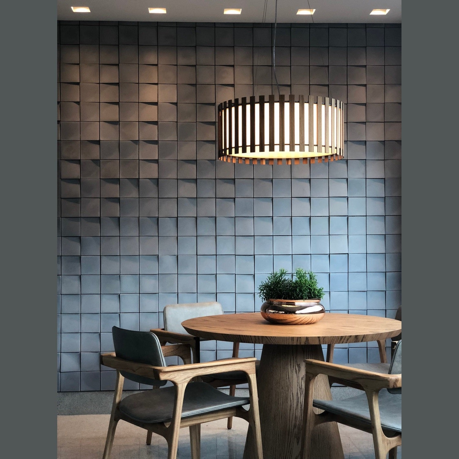Accord Lighting - 1092.18 - One Light Pendant - Slatted - American Walnut