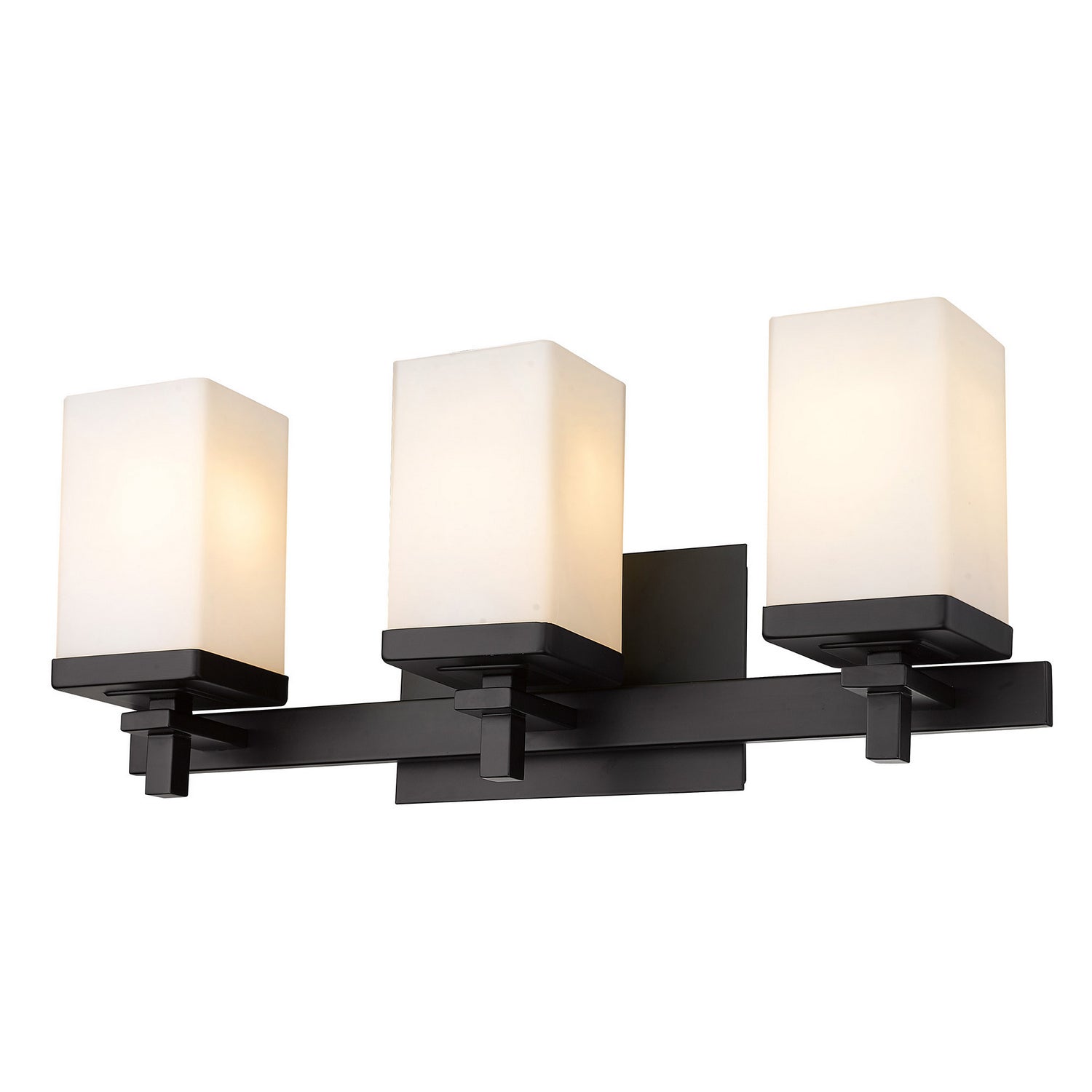 Golden - DDDD-BA3 BLK-OP - Three Light Bath Vanity - Maddox - Matte Black