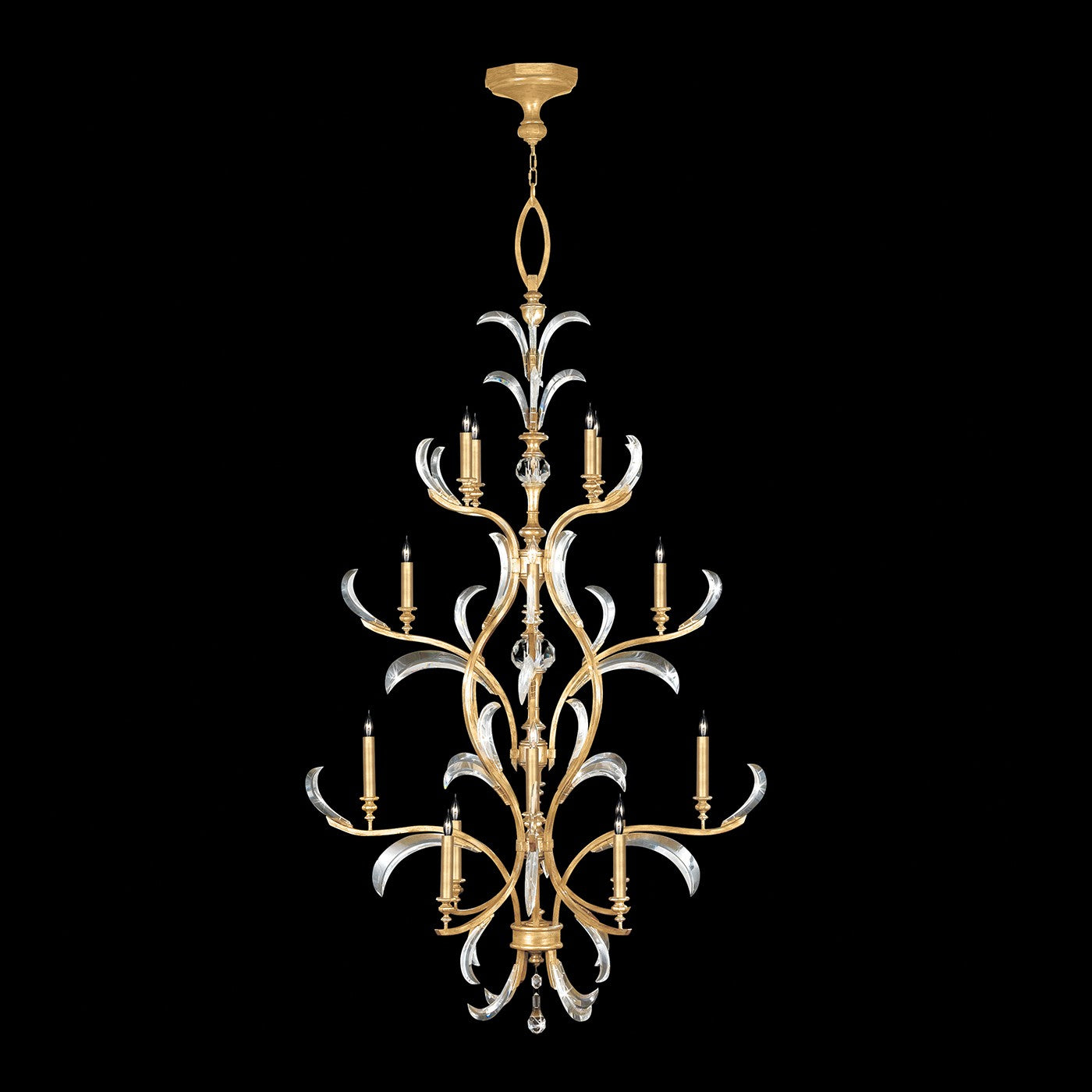 Fine Art - 704040-SF3 - 16 Light Chandelier - Beveled Arcs - Gold