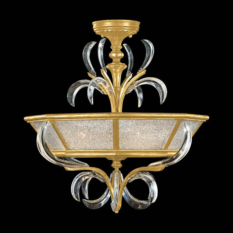 Fine Art Handcrafted Lighting - 704340-SF3 - Three Light Semi-Flush Mount - Beveled Arcs - Gold