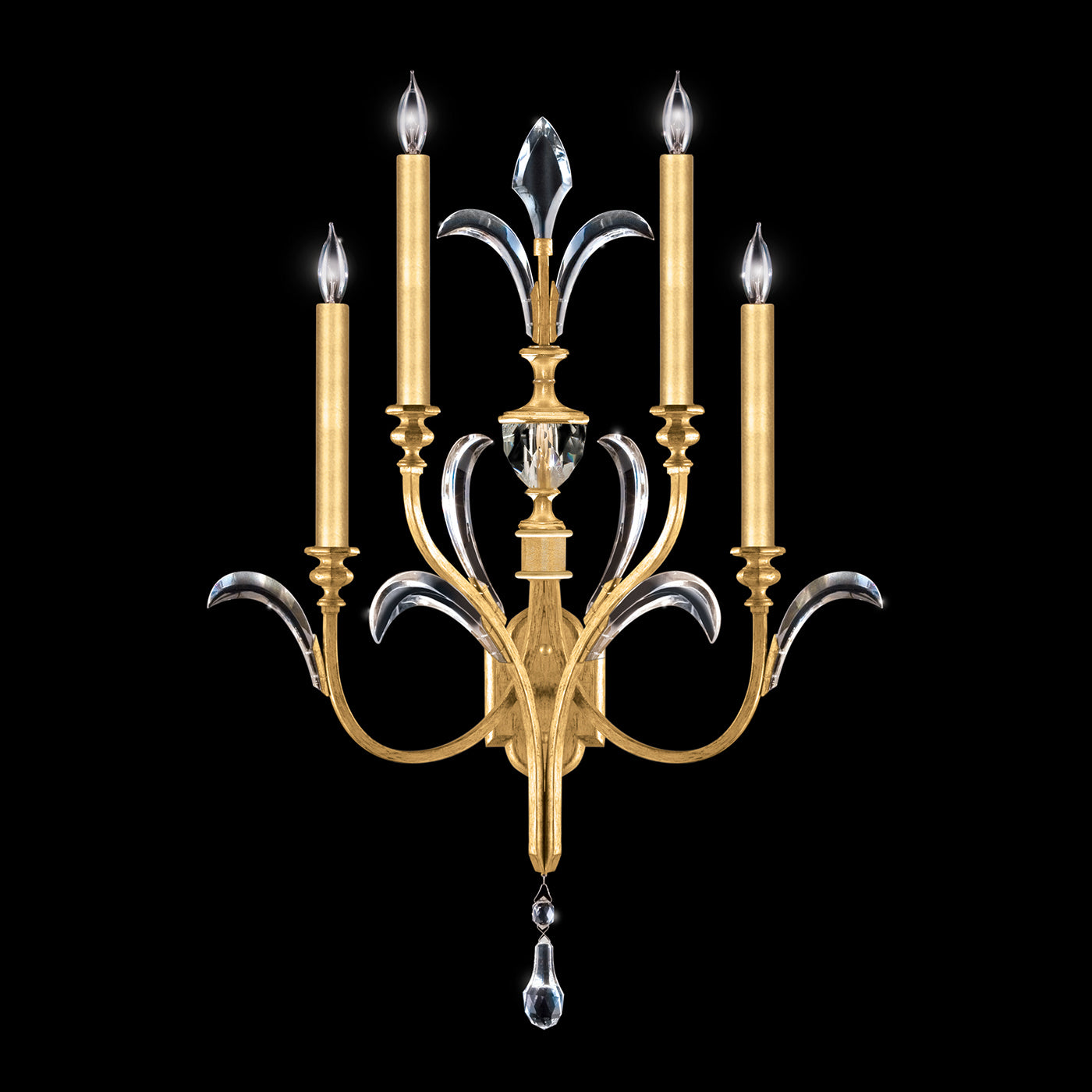 Fine Art - 738650-SF3 - Four Light Wall Sconce - Beveled Arcs - Gold
