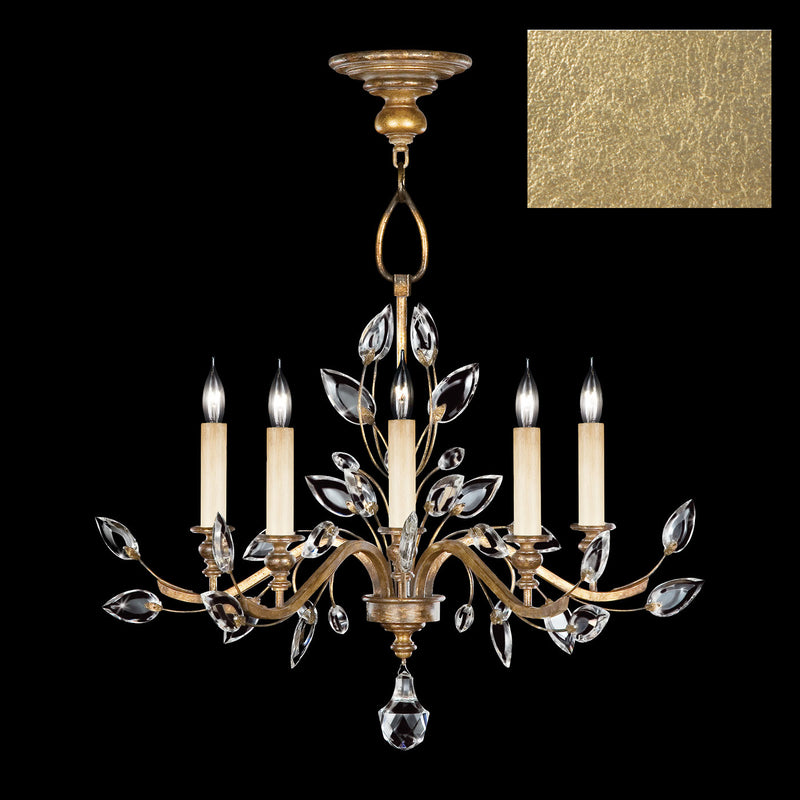 Fine Art Handcrafted Lighting - 753040-SF3 - Five Light Chandelier - Crystal Laurel - Gold