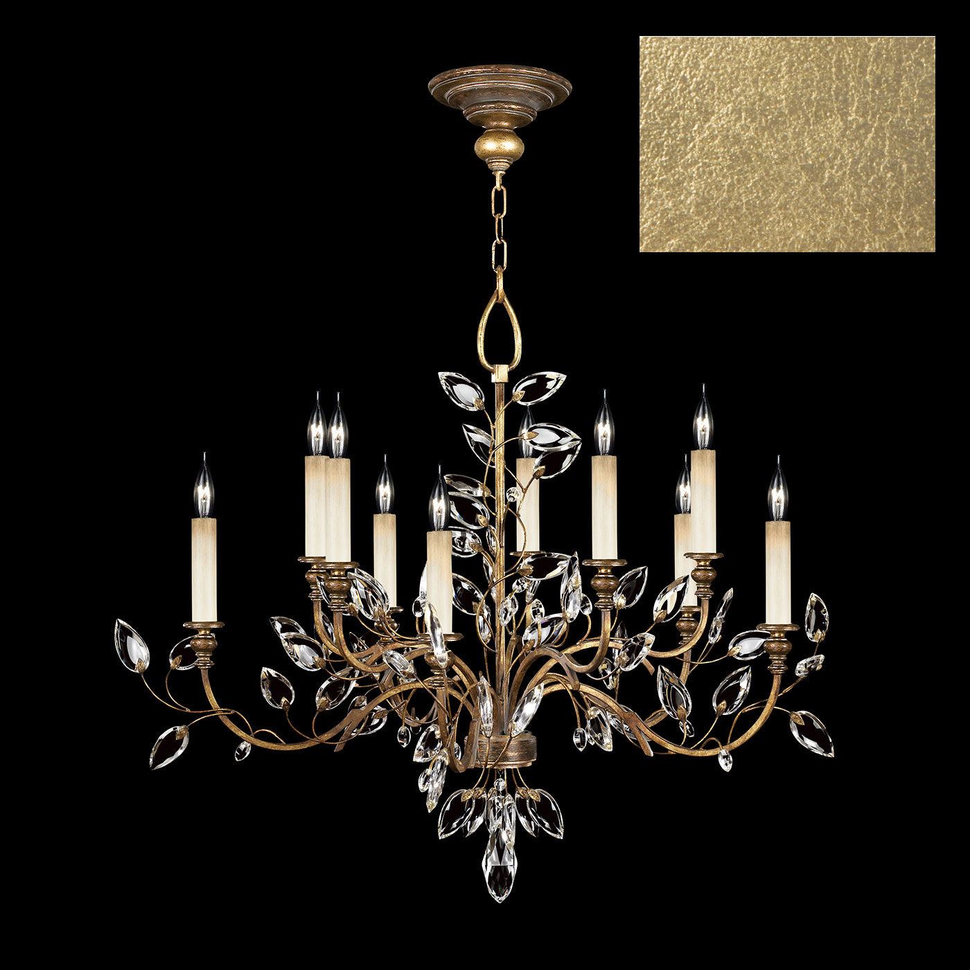 Fine Art - 753140-SF3 - Ten Light Chandelier - Crystal Laurel - Gold
