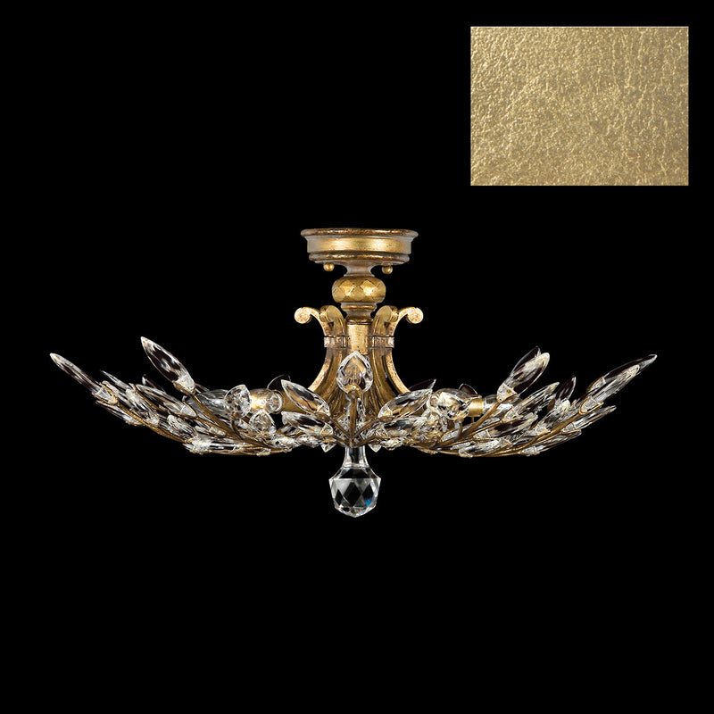Fine Art Handcrafted Lighting - 753440-SF3 - Five Light Semi-Flush Mount - Crystal Laurel - Gold