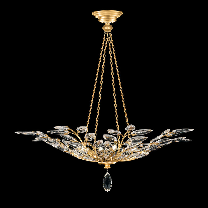 Fine Art Handcrafted Lighting - 753640-SF3 - Four Light Pendant - Crystal Laurel - Gold