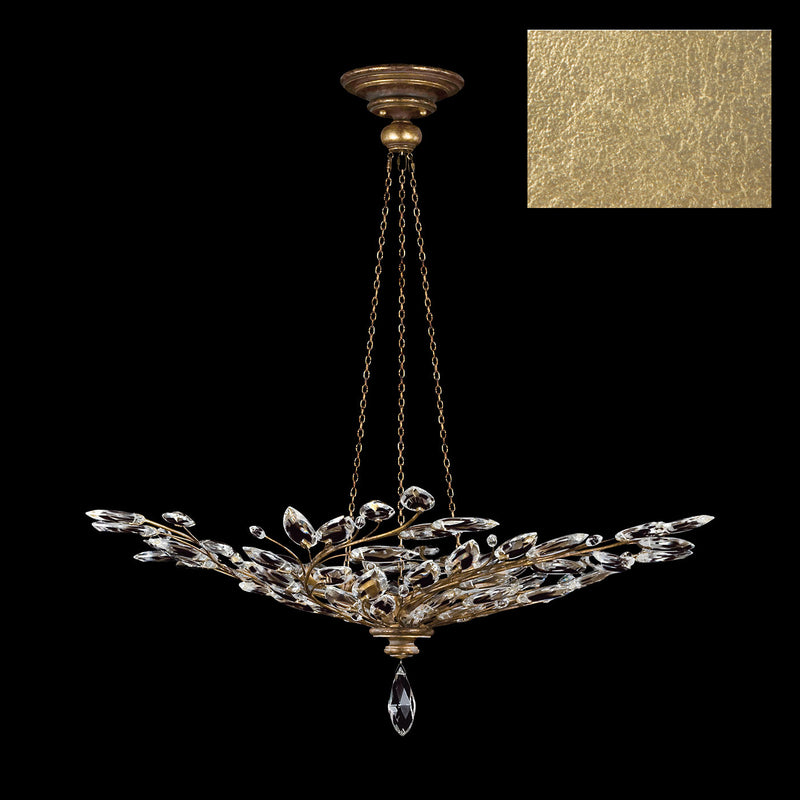 Fine Art Handcrafted Lighting - 753740-SF3 - Six Light Pendant - Crystal Laurel - Gold