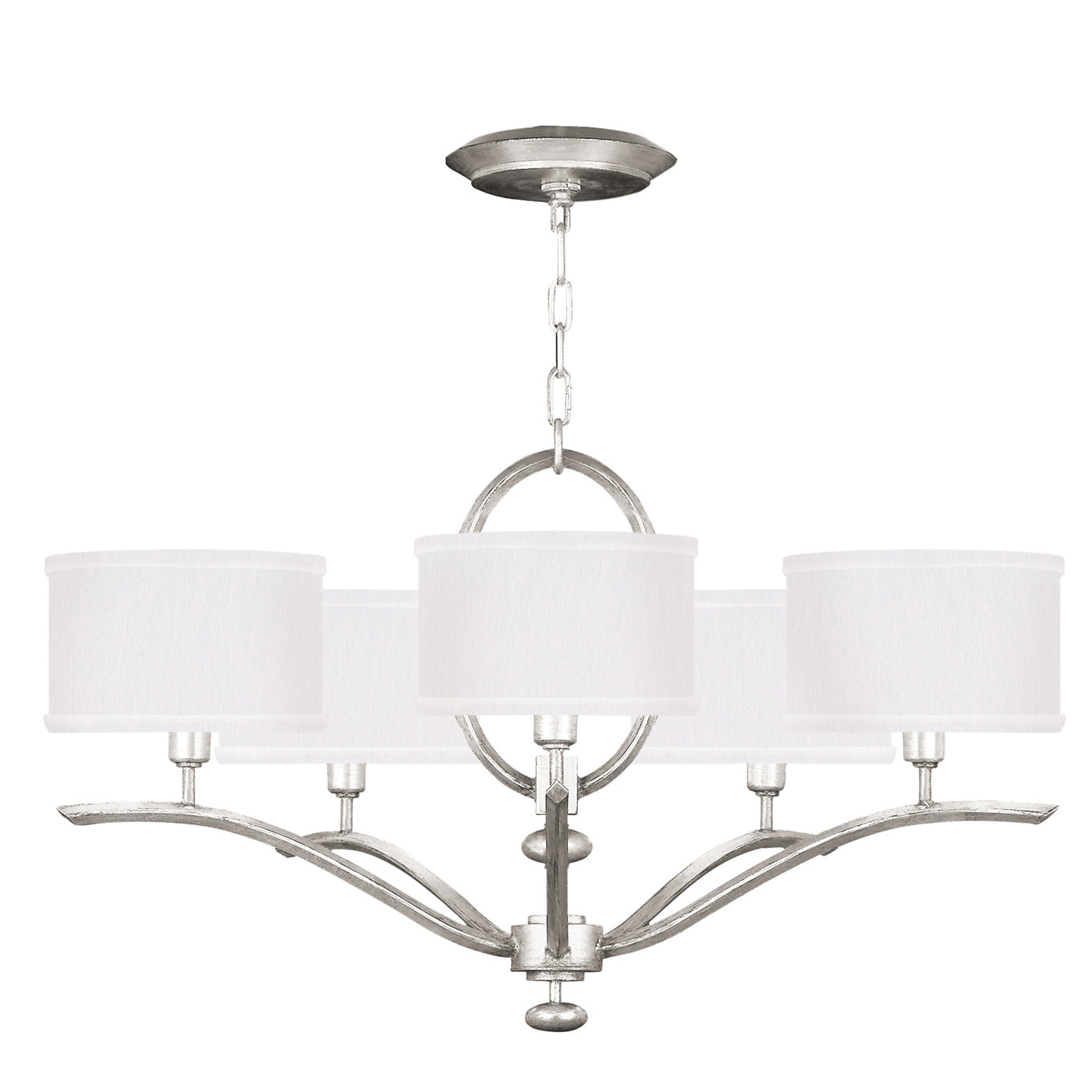 Fine Art - 785440-SF41 - Five Light Chandelier - Allegretto - Silver