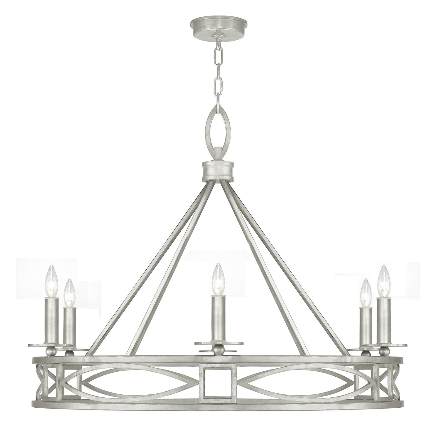Fine Art - 887640-SF4 - Six Light Chandelier - Cienfuegos - Silver