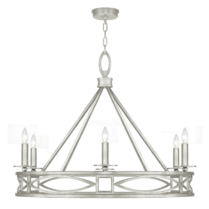 Fine Art Handcrafted Lighting - 887640-SF4 - Six Light Chandelier - Cienfuegos - Silver
