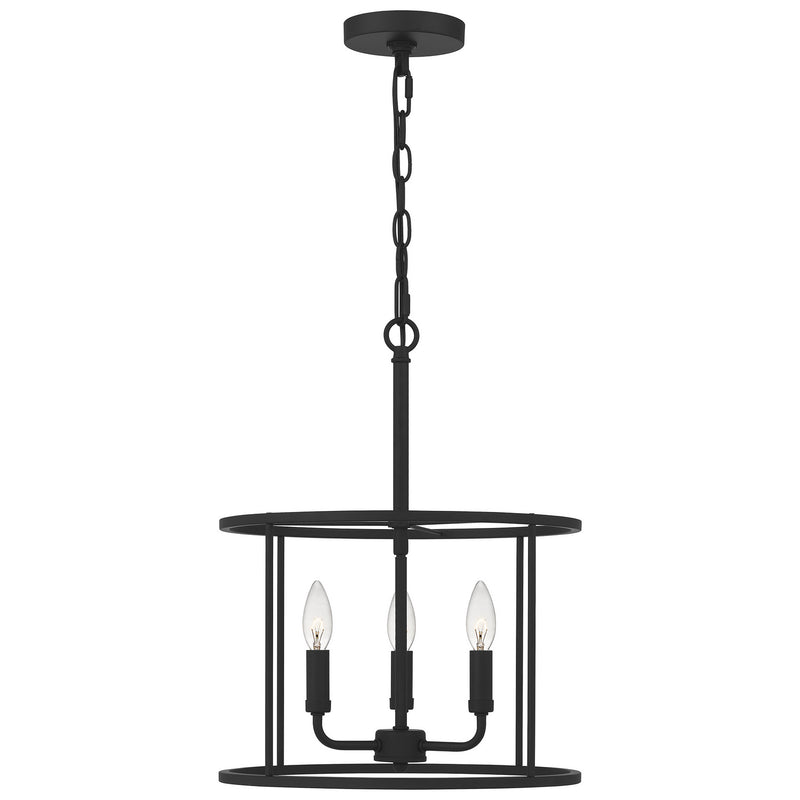 Quoizel - ABR2814MBK - Three Light Pendant - Abner - Matte Black