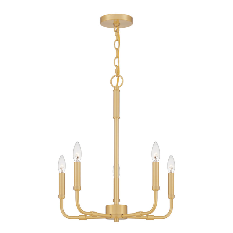Quoizel - ABR5018AB - Five Light Chandelier - Abner - Aged Brass