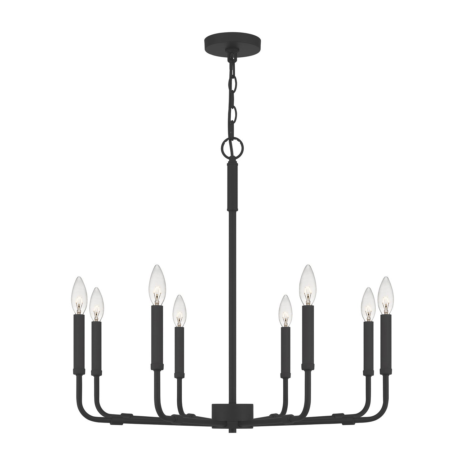 Quoizel - ABR5028MBK - Eight Light Chandelier - Abner - Matte Black