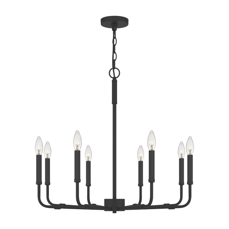Quoizel - ABR5028MBK - Eight Light Chandelier - Abner - Matte Black