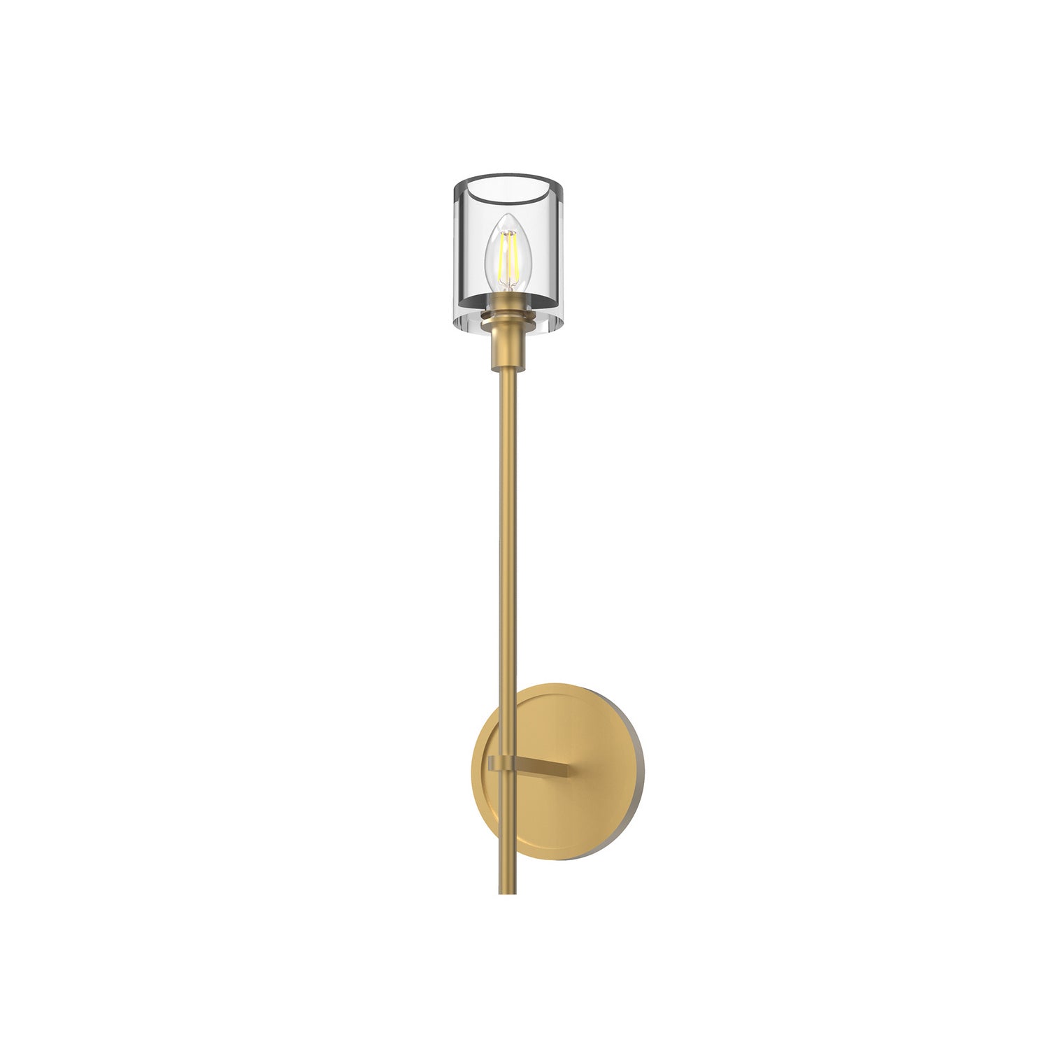Alora - WV314301VBCC - One Light Bathroom Fixture - Salita - Clear Crystal/Vintage Brass