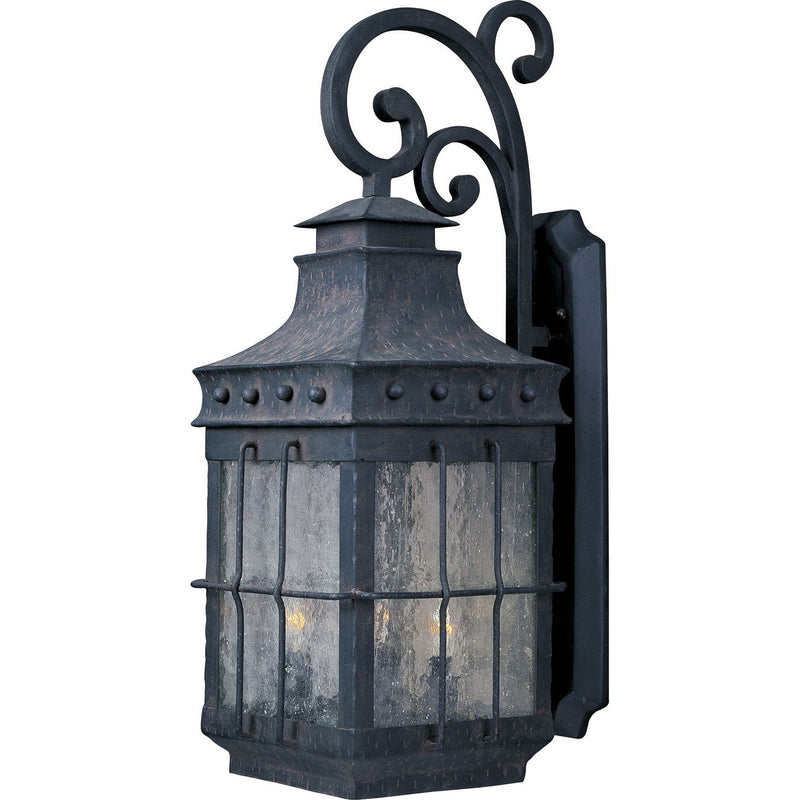 Maxim - 30084CDCF - Three Light Outdoor Wall Lantern - Nantucket - Country Forge