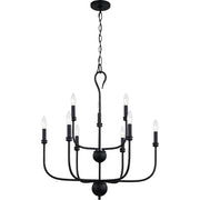 Quoizel - BLA5027MBK - Nine Light Chandelier - Blanche - Matte Black