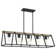 Quoizel - BRT3542GK - Five Light Linear Chandelier - Brockton - Grey Ash