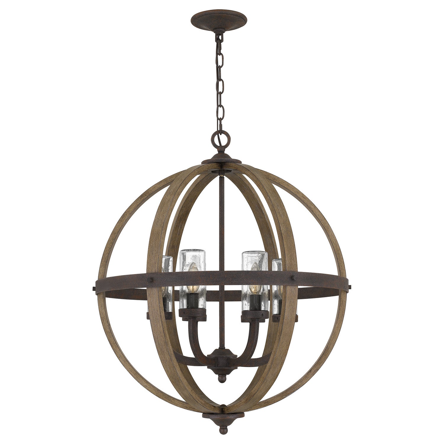 Quoizel - FSN3525RK - Six Light Pendant - Fusion - Rustic Black