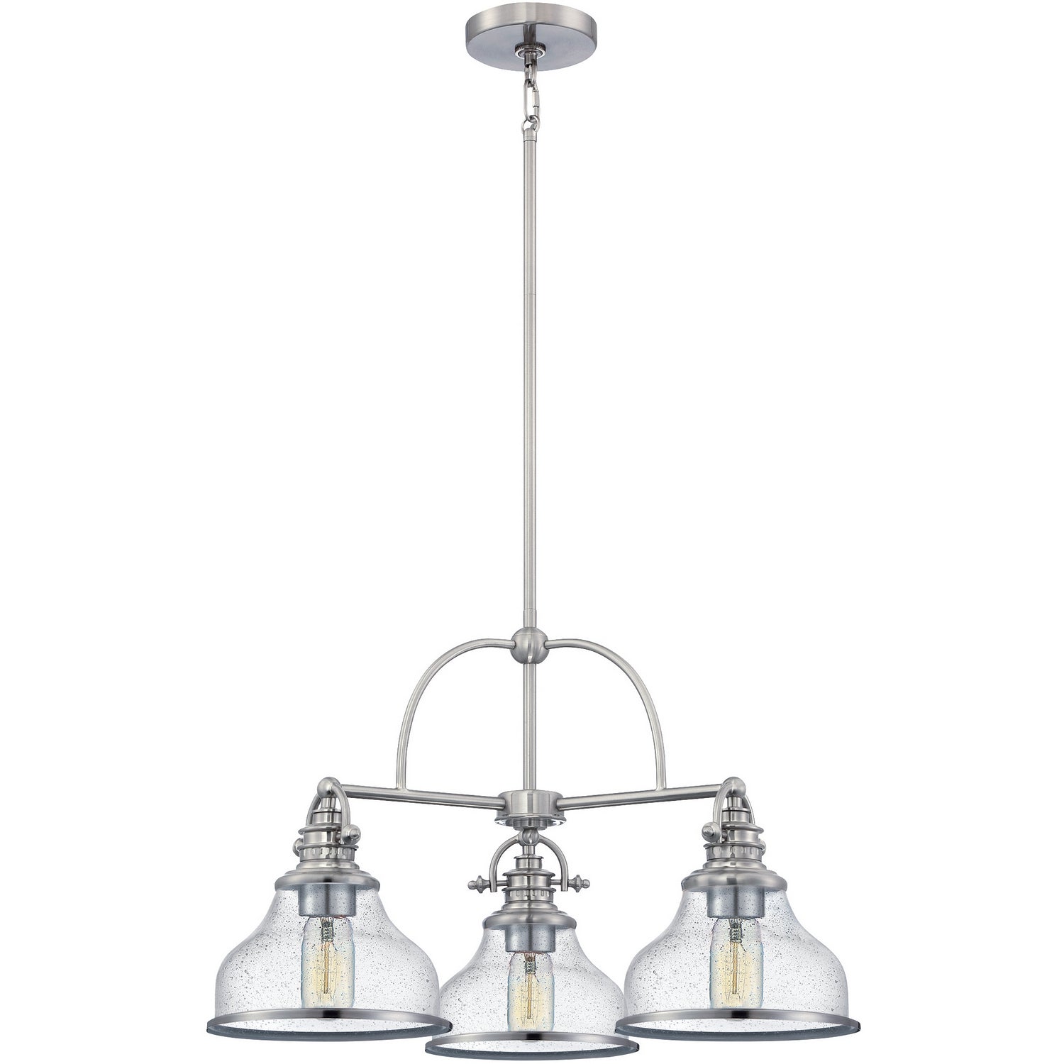 Quoizel - GRTS5103BN - Three Light Chandelier - Grant - Brushed Nickel