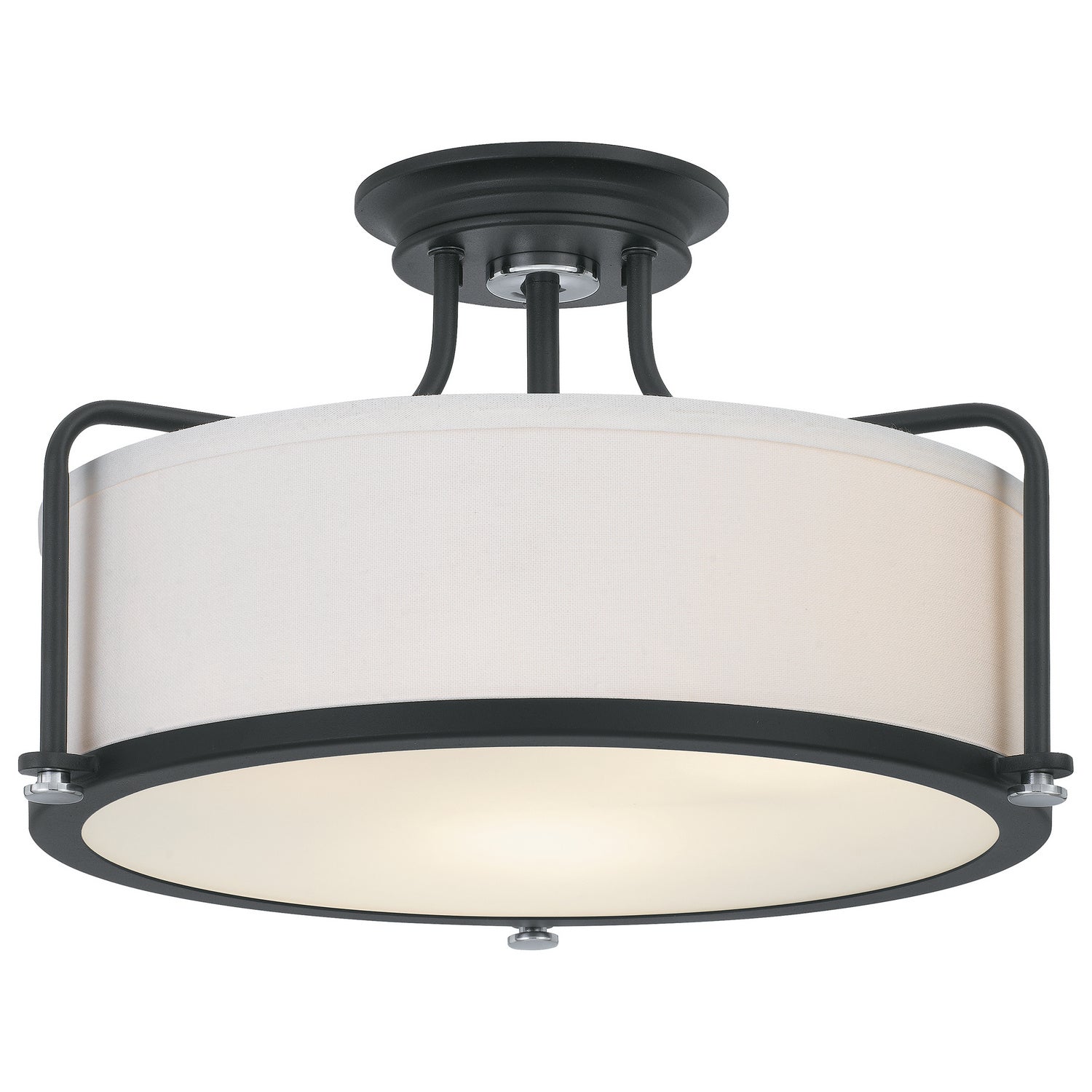 Quoizel - QF1715EK - Three Light Semi Flush Mount - Rigel - Earth Black
