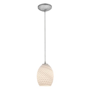 Access - 28023-3C-BS/WHTFB - LED Pendant - Brandy FireBird - Brushed Steel