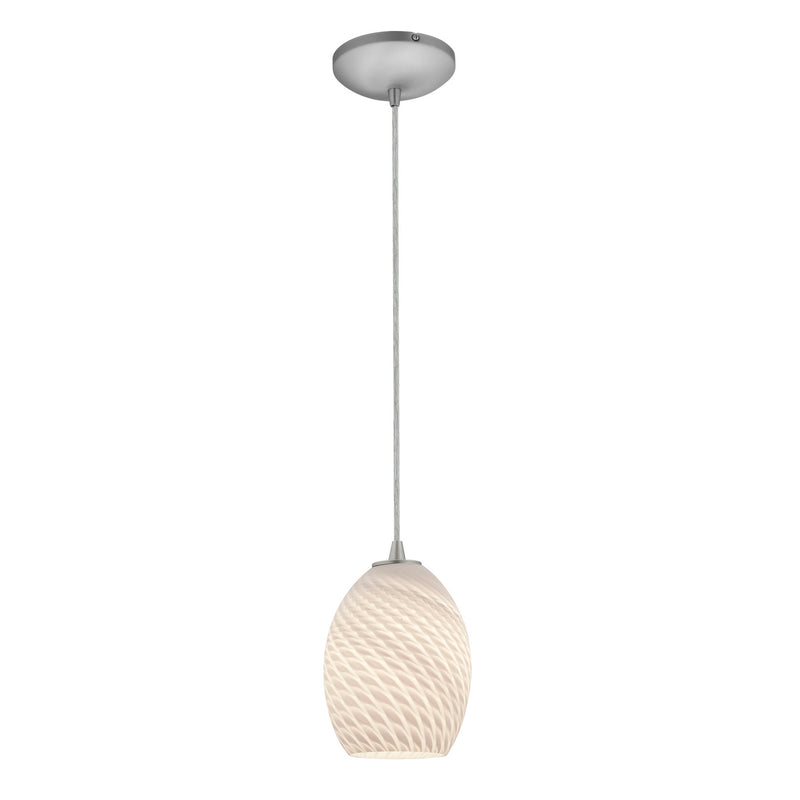 Access - 28023-3C-BS/WHTFB - LED Pendant - Brandy FireBird - Brushed Steel
