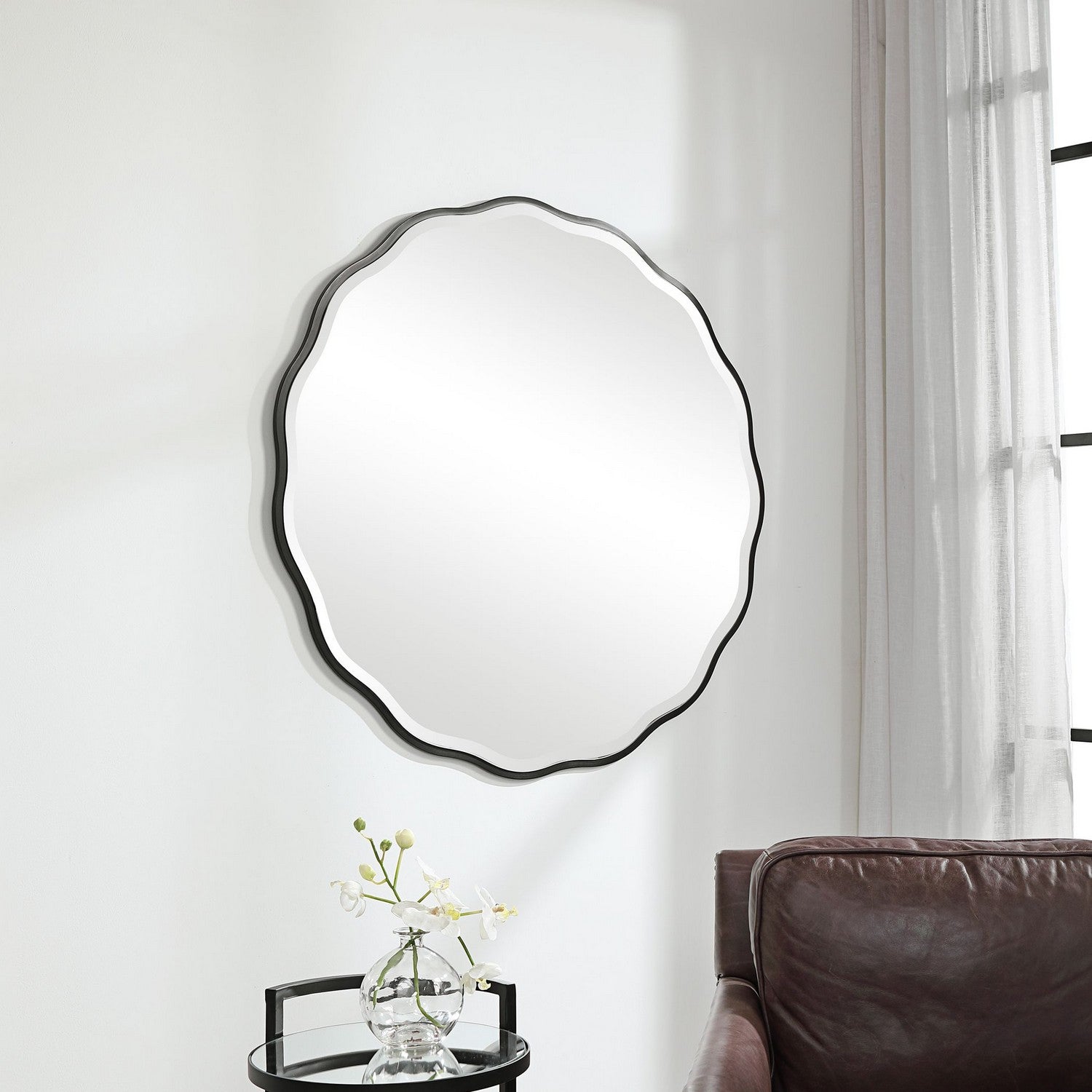 Uttermost - 09693 - Mirror - Aneta - Satin Black