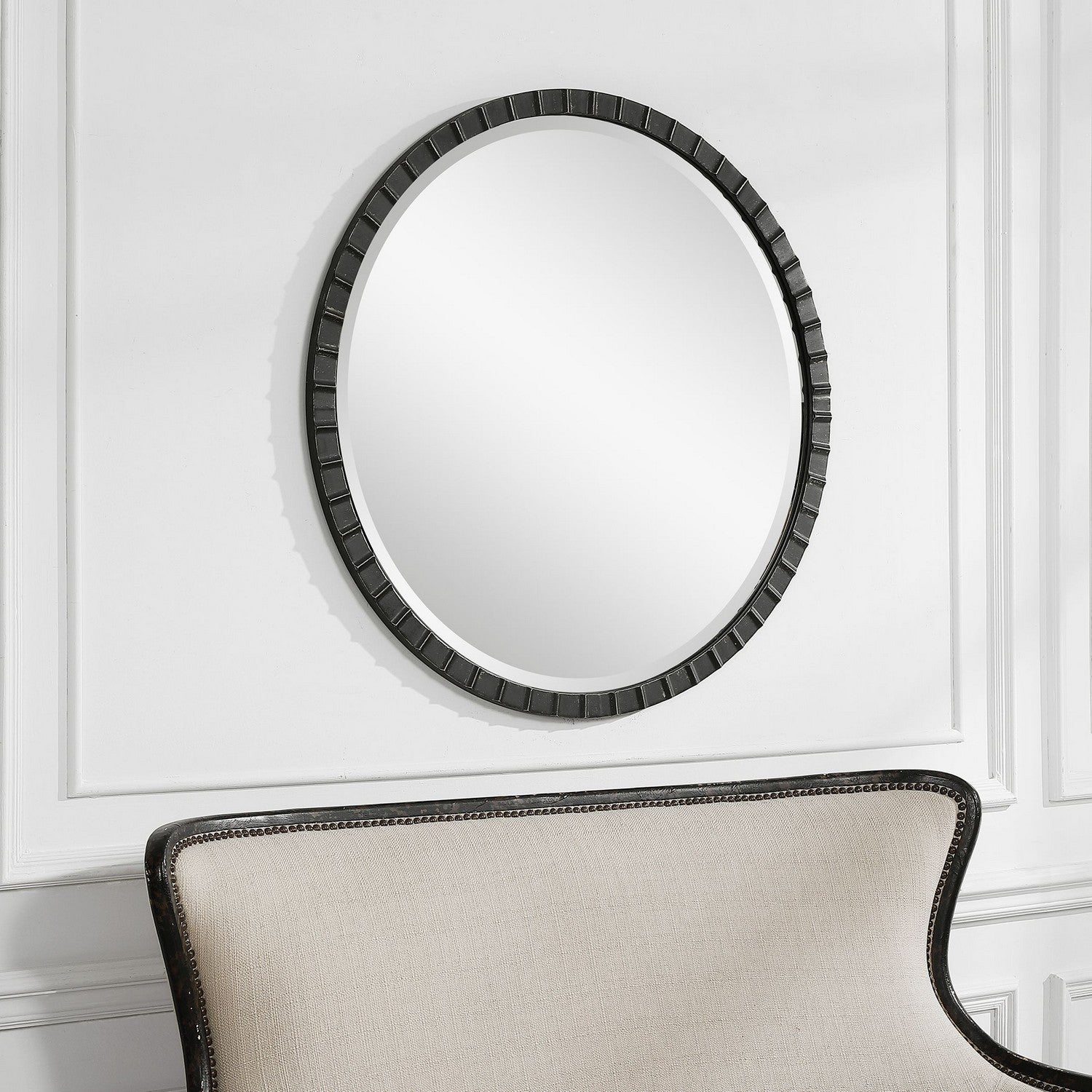 Uttermost - 09702 - Mirror - Dandridge - Matte Black