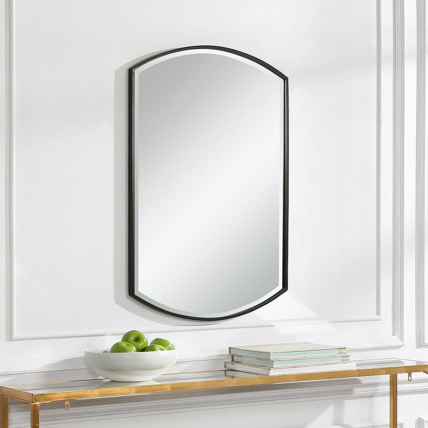 Uttermost - 09705 - Mirror - Shield - Satin Black