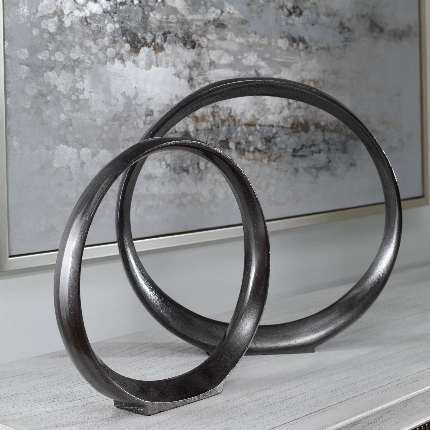 Uttermost - 17913 - Sculptures, S/2 - Orbits - Black Nickel