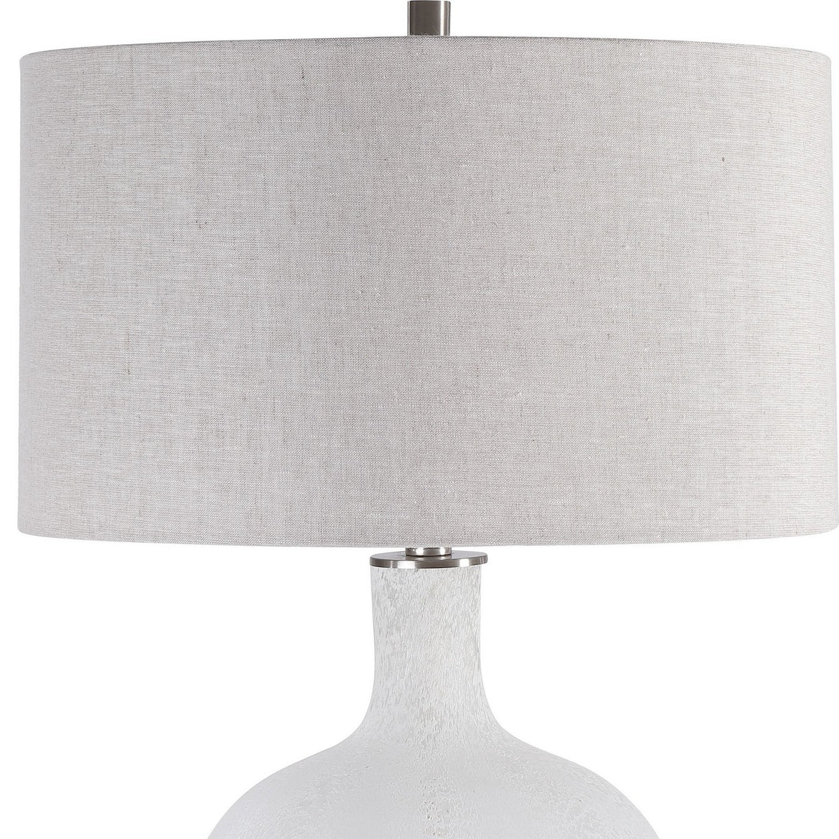 Uttermost - 28469-1 - One Light Table Lamp - Whiteout - Brushed Nickel