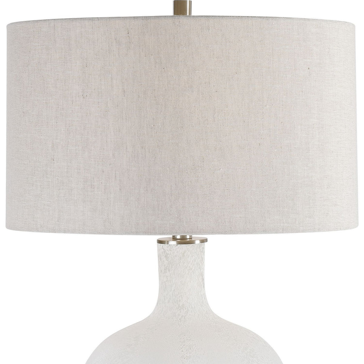Uttermost - 28469-1 - One Light Table Lamp - Whiteout - Brushed Nickel