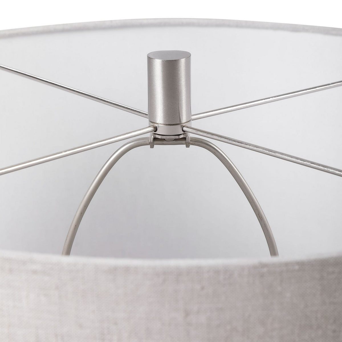 Uttermost - 28469-1 - One Light Table Lamp - Whiteout - Brushed Nickel