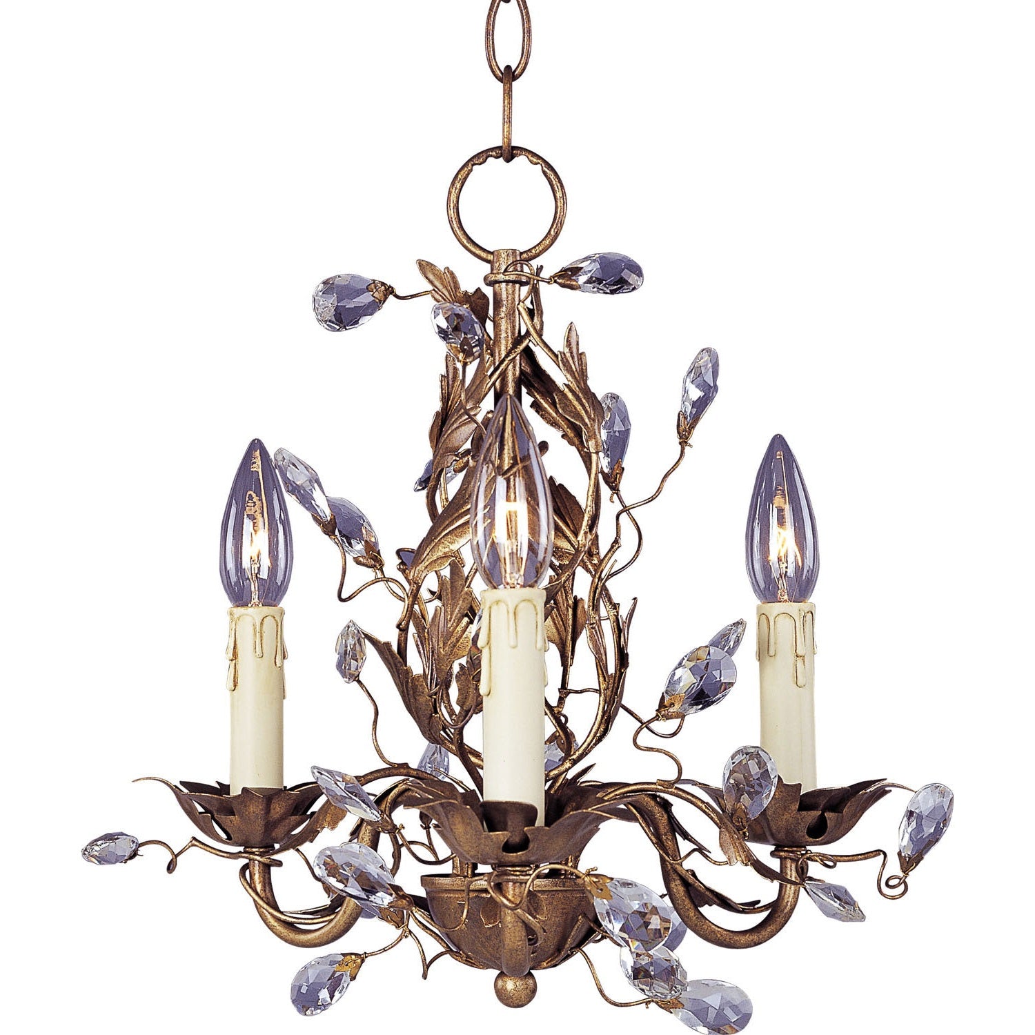 Maxim - 2855EG - Three Light Chandelier - Elegante - Etruscan Gold